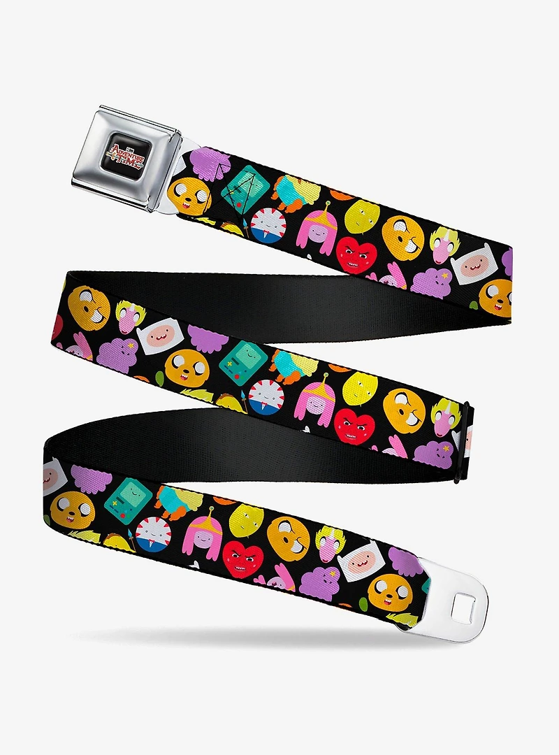 Adventure Time Character Face Icons Scattered Youth Seatbelt Buckle Belt