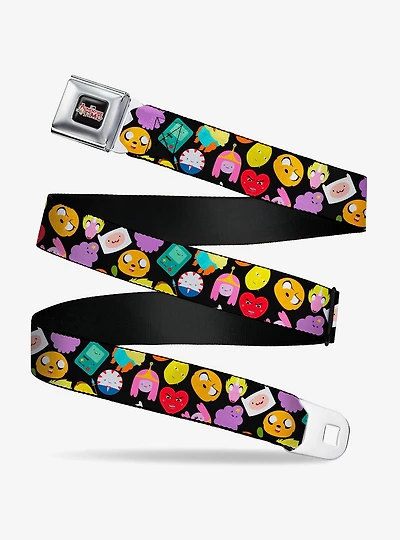Adventure Time Character Face Icons Scattered Youth Seatbelt Buckle Belt