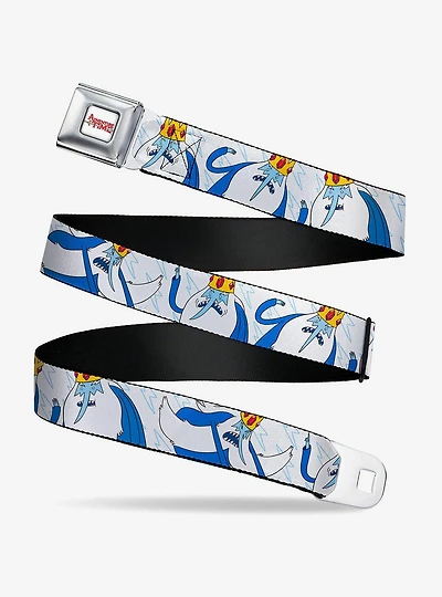 Adventure Time Ice King Poses and Bolts Youth Seatbelt Buckle Belt