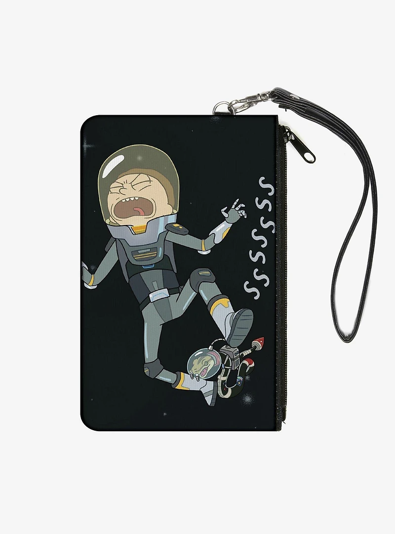 Rick and Morty Rattlestar Ricklactica Morty with Space Snake Zip Clutch Wallet