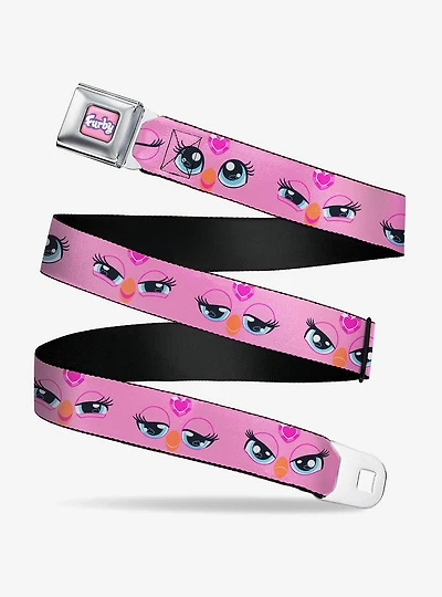 Furby Eye Expressions Close Up Pink Youth Seatbelt Buckle Belt