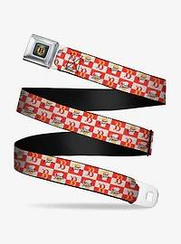 Harry Potter Finest Butterbeer Logo and Mug Checker Youth Seatbelt Buckle Belt