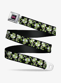 Invader Zim GIR Poses and Stars Black Youth Seatbelt Buckle Belt
