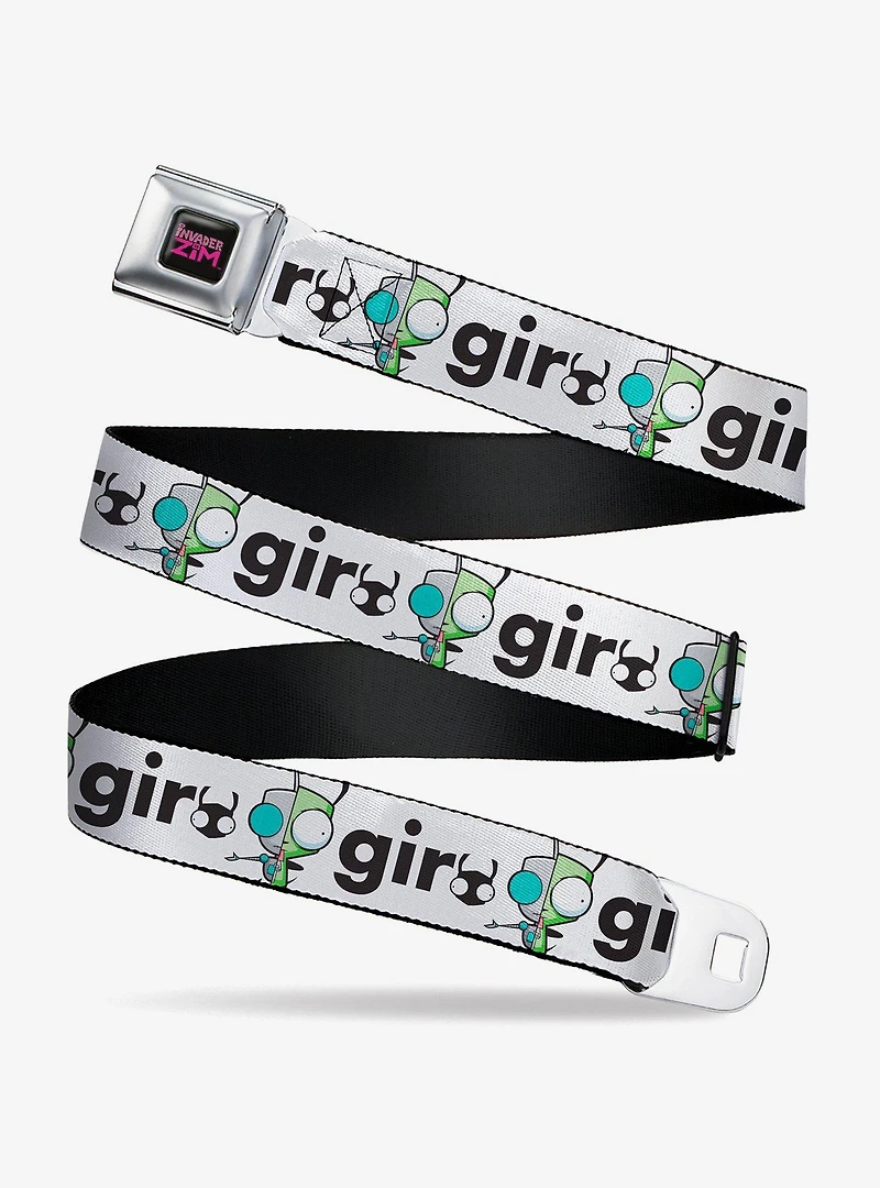 Invader Zim and GIR Split Pose and Text Youth Seatbelt Buckle Belt
