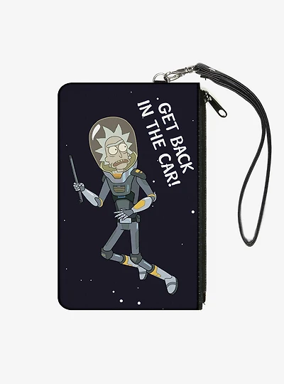 Rick and Morty Rattlestar Ricklactica Rick Get Back In the Car Zip Clutch Wallet