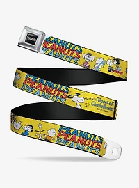 Peanuts Gang Featuring Good Ol Charlie Brown Poses Youth Seatbelt Buckle Belt