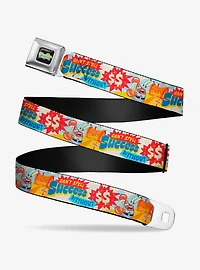 SpongeBob SquarePants Mr Krab Krusty Krab Succce$$ Collage Multi Youth Seatbelt Buckle Belt