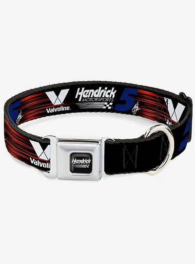 Hendrick Motorsports Kyle Larson #5 Autograph Valvoline Seatbelt Buckle Dog Collar