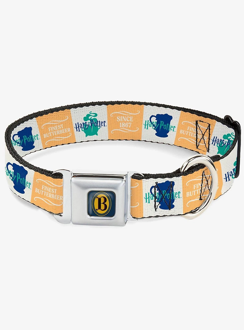 Harry Potter Finest Butterbeer Since 1867 Icons Seatbelt Buckle Dog Collar