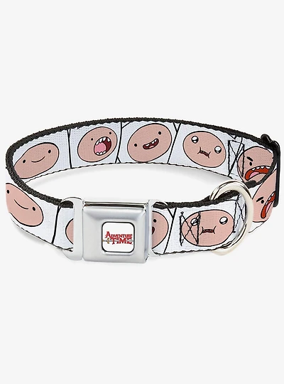 Adventure Time Finn Expression Blocks Seatbelt Buckle Dog Collar