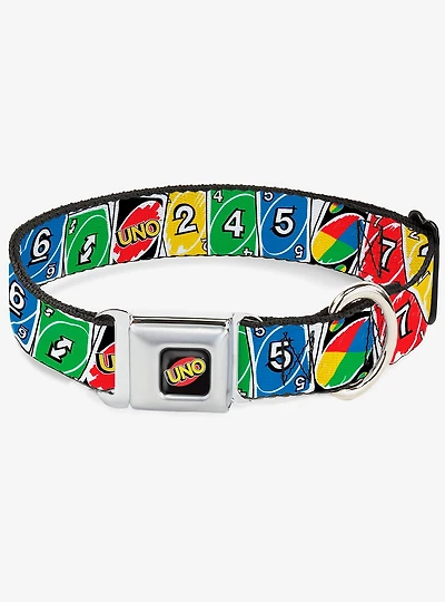 UNO Cards Lineup Stack Multi Seatbelt Buckle Dog Collar