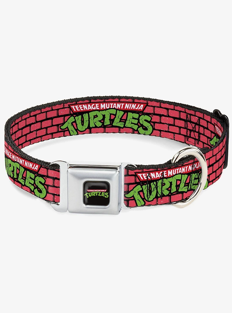 Teenage Mutant Ninja Turtles Brick Title Logo Seatbelt Buckle Dog Collar
