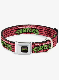 Teenage Mutant Ninja Turtles Brick Title Logo Seatbelt Buckle Dog Collar