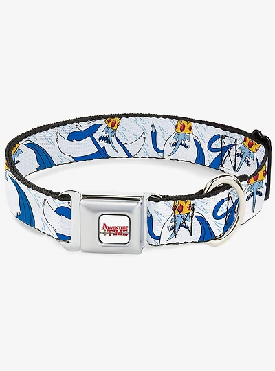 Adventure Time Ice King Poses and Bolts Seatbelt Buckle Dog Collar