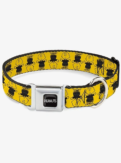 Peanuts Charlie Brown Pose Flip Seatbelt Buckle Dog Collar