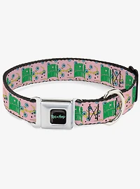 Rick and Morty Text Eyeball Collage Seatbelt Buckle Dog Collar