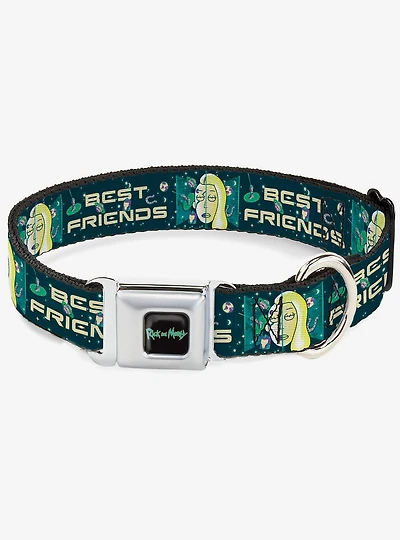 Rick and Morty Space Beth Best Friends Split Pose Seatbelt Buckle Dog Collar