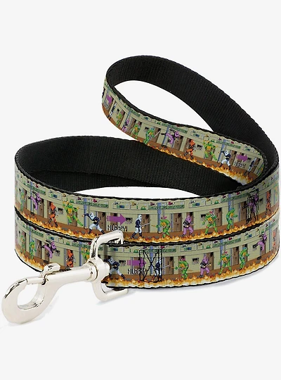Teenage Mutant Ninja Turtles Battle Foot Soldiers Video Game Scene Dog Leash