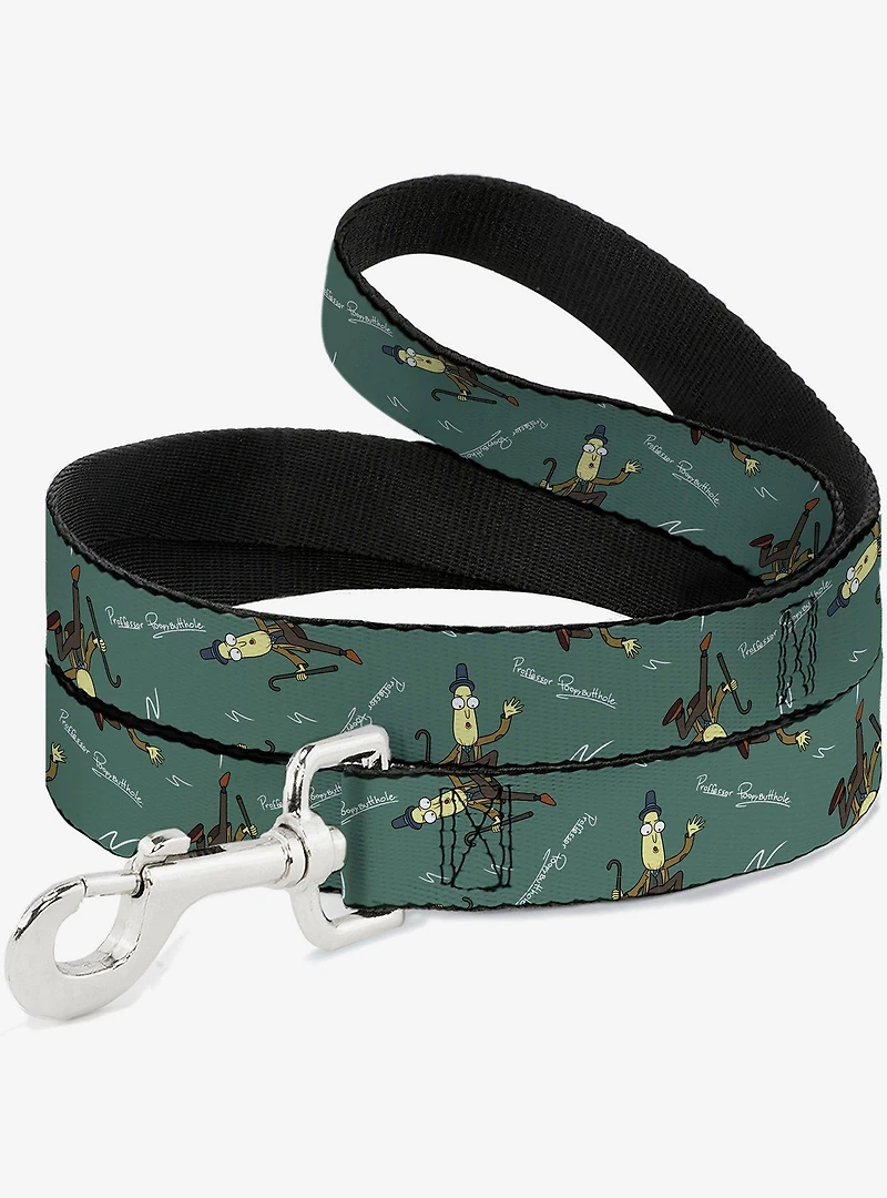 Rick And Morty Professor Poppybutthole Signature Chalk Board Dog Leash