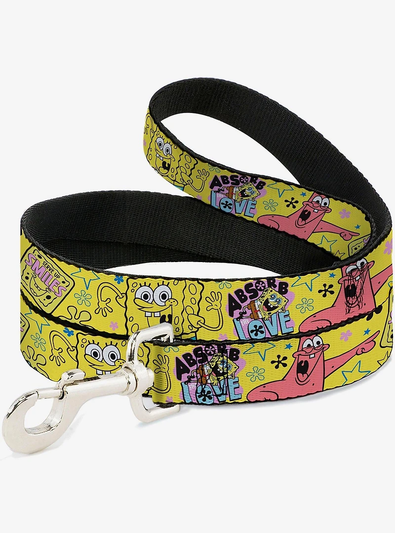 SpongeBob and Gary Love Smiles Pose Multi Dog Leash