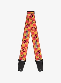 Harry Potter Gryffindor Icons Checker Guitar Strap