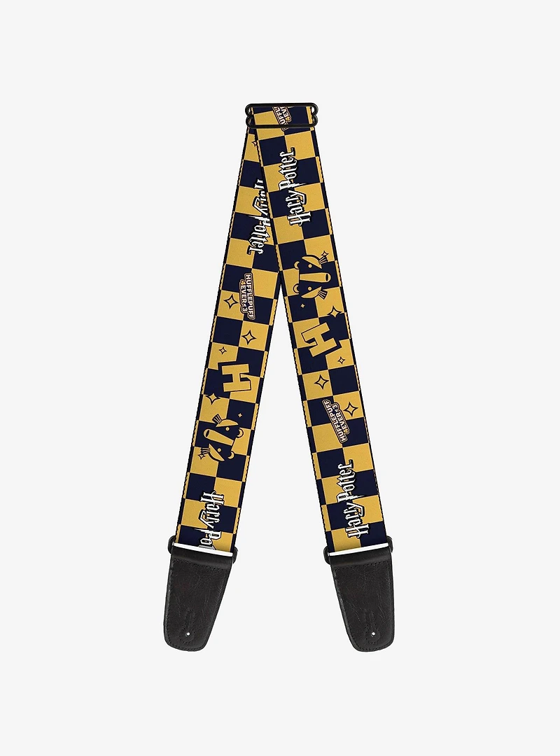 Harry Potter Hufflepuff Icons Checker Guitar Strap
