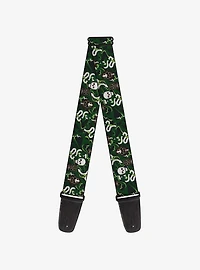 Harry Potter Slytherin Camo and Title Logo Guitar Strap