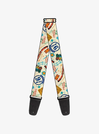 Harry Potter Hogwarts Express Icons Collage Multi Guitar Strap