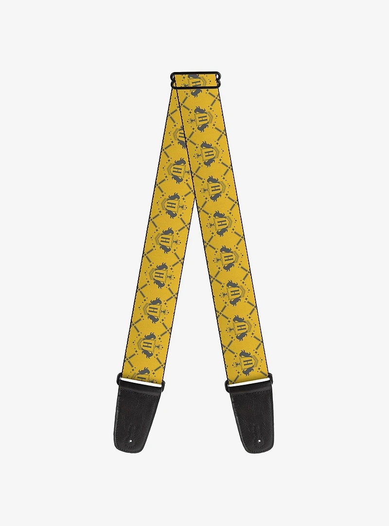Harry Potter Hufflepuff House Pride Banner Guitar Strap