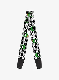 Looney Tunes Marvin the Martian Faces Stacked Guitar Strap