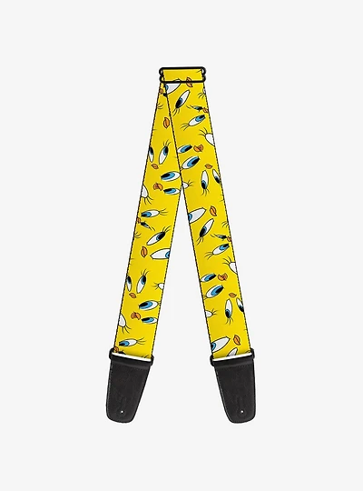 Looney Tunes Tweety Expression and Eyes Scattered Guitar Strap
