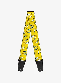 Looney Tunes Tweety Expression and Eyes Scattered Guitar Strap