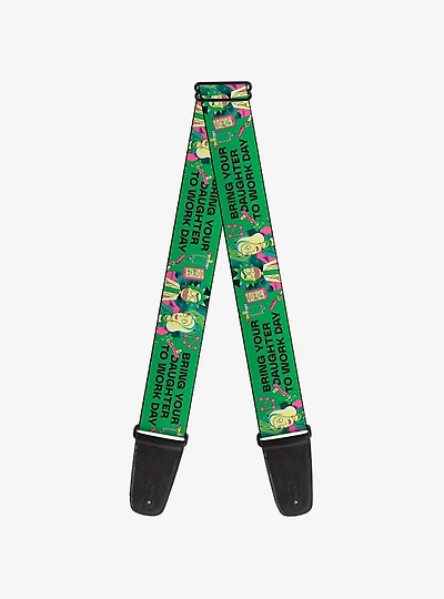 Rick and Morty Rick with Beth Bring Your Daughter to Work Day Pose Guitar Strap