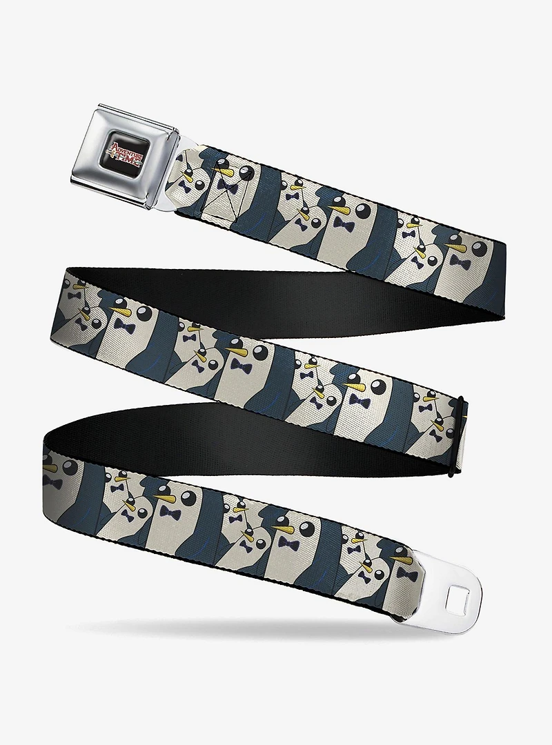Adventure Time Gunter Standing Pose Stacked Seatbelt Buckle Belt