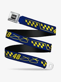 Hendrick Motorsports Jimmie Johnson #48 Autograph Checker Seatbelt Buckle Belt