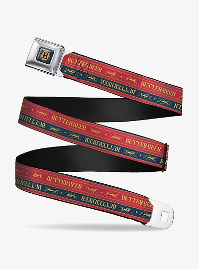 Harry Potter Butterbeer Stripe Seatbelt Buckle Belt