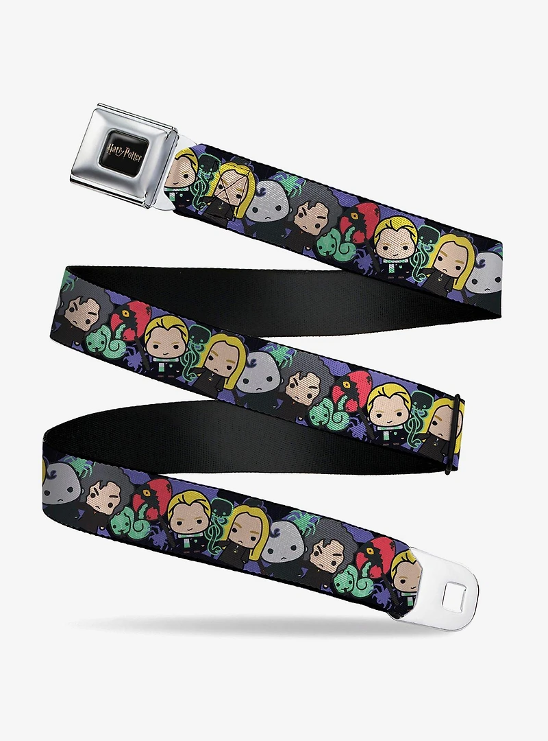 Harry Potter Chibi Slytherin House Characters and Icons Seatbelt Buckle Belt