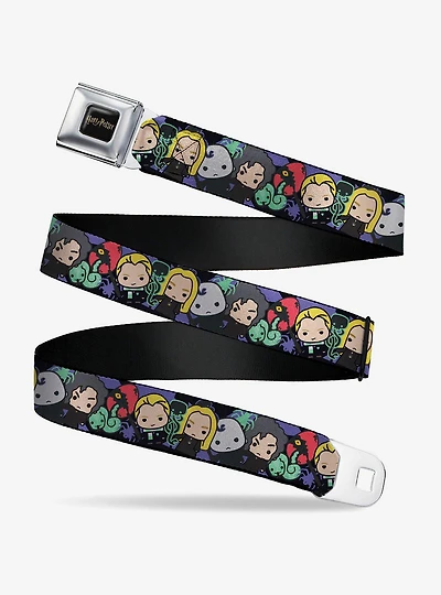 Harry Potter Chibi Slytherin House Characters and Icons Seatbelt Buckle Belt