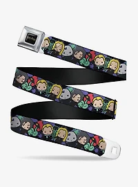 Harry Potter Chibi Slytherin House Characters and Icons Seatbelt Buckle Belt