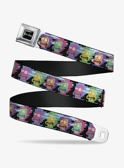 Rick and Morty Screaming Face Multi Seatbelt Buckle Belt