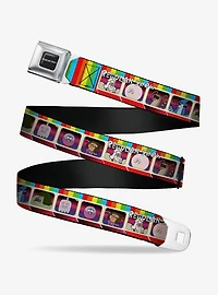 Regular Show Eight Character Face Blocks Multi Seatbelt Buckle Belt
