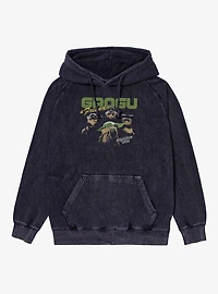 Star Wars The Mandalorian And Grogu & Anzellan Friends Mineral Wash Hoodie