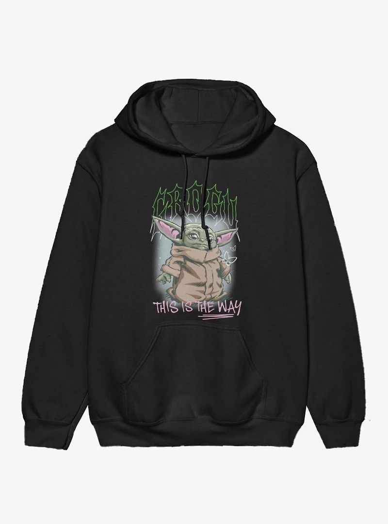 Star Wars The Mandalorian Grogu Spike Text Hoodie