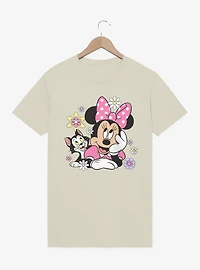 Disney Minnie Mouse Cat Flowers T-Shirt
