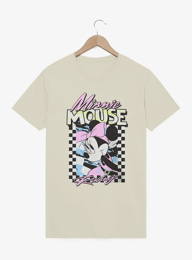 Disney Minnie Mouse Racing Checkered Frame T-Shirt