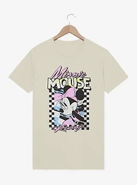 Disney Minnie Mouse Racing Checkered Frame T-Shirt