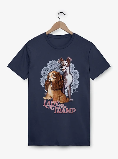 Disney Lady And The Tramp Doily Couple T-Shirt