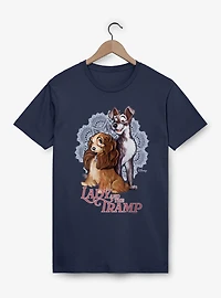 Disney Lady And The Tramp Doily Couple T-Shirt