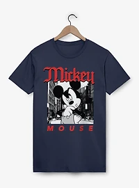 Disney Mickey Mouse Thinking On The Street Photo T-Shirt