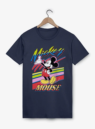 Disney Mickey Mouse Retro Paint Stripes T-Shirt